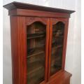 Carved Victorian Walnut Bookcase