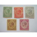 NYASALAND PROTECTORATE - 1913 DEFIN ISSUE KGV  - SELECTION OF 5 STAMPS - MHR
