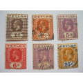 CEYLON - 1912 DEFIN ISSUE KGV - SELECTION OF USED STAMPS - UHR