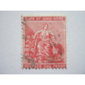 COGH - 1871-76 DEFIN ISSUE 1d CARMINE-RED - INVERTED WMK CROWN OVER CC - USED