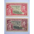 SOUTHERN RHODESIA - 1937 CORONATION - SELECTION OF 2 STAMPS - MHR