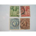 GB KGVI - 1939-48 DEFIN ISSUE - SET OF 4 - UNH