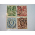 GB KGVI - 1939-48 DEFIN ISSUE - SET OF 4 - UNH