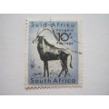 UNION - 1954 DEFIN ISSUE - 10/- SABLE ANTELOPE - USED