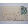 POSTAL HISTORY - 1935 WEDDING GIFT MINIATURE `THANK YOU` CARD AND ENVELOPE