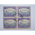 UNION - 1947-54 DEFIN ISSUE - 2d BLOCK OF 4 - USED