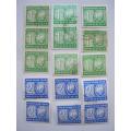 RHODESIA - 1970 POSTAGE DUES - 1c and 2c IN BLOCKS/SINGLES - CLEARANCE LOT - USED