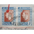 UNION - 1937 CORONATION OF KGVI - FULL SET ON PAPER WITH FD CANCELLATION AND VARIETY ON 1/-