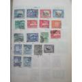 SPRINGBACK STAMP ALBUM - MIXED WORLD A-F - APPROX 1500 STAMPS HINGED TO PAPER
