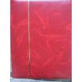 EMPTY STOCKBOOK (RED, PADDED AND WITH 60 x BLACK PAGES) - VERY GOOD CONDITION
