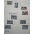 EARLY FRANCE - 1900 to 1946 - SELECTION OF APPROX 200 STAMPS - HINGED TO 35 DISPLAY CARDS