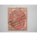 GB QV -  1873-80 DEFIN ISSUE - 3d RED (PLATE 17) - SINGLE - USED