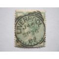 GB QV -  1880-81 DEFIN ISSUE - 1/2d GREEN - SINGLE - FINE USED WITH SUPERB CANCELLATION