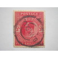 GB KEVII -  1902-13 DEFIN ISSUE - 5/- RED - SINGLE - FISCALLY USED