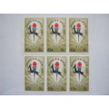 RSA - 1989 SA GAMES - 2,5c STRIP OF 3 WITH STUNNING `DOCTOR BLADE FLAW` - MNH