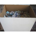 **R1 START** PAPER BOX ABOUT 60% FULL OF1995 UNITED NATIONS STAMPS ON PAPER