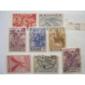 GREECE - 1935 AIR. MYTHOLOGICAL DESIGNS - SELECTION OF SINGLES - USED/UNUSED