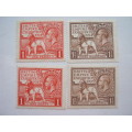 GB KGV - 1924-25 BRITISH EMPIRE EXHIBITION - TWO FULL SETS (DATED 1924 and 1925) - MNH