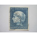 GERMANY - 1954 HUMANITARIAN RELIEF FUND - 40pf+10pf BLUE (TOP VALUE) - SINGLE - USED