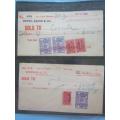THEMATICS - USA - SELECTION OF WALL STREET STOCK TRANSFER RECEIPTS WITH STAMPS