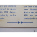RSA - 1965 I.T.U. CENTENARY - OFFICIAL FD CARD #1 BEARING TWO DIAMONDS (HIGH C/V) - RARELY SEEN