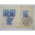 GERMANY `HESSE` 1924-1937 REVENUES - SELECTION OF STAMPS ON PAPER WITH CLEAR CANCELLATION
