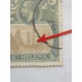 ST. HELENA - 1922 DEFIN ISSUE KGV - 2d GREY/BROWN - SINGLE WITH `BROKEN MAST` VARIETY - USED