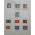 GREAT BRITAIN - GOOD COLLECTION OF KEVIII, KGVI AND EARLY QEII - HINGED TO 7 PAGES