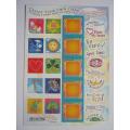 RSA - 2001 CREATE YOUR OWN STAMP (STAMPS AND LABELS ON BOTH SIDES) - COMPLETE SHEET - MNH