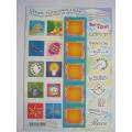 RSA - 2001 CREATE YOUR OWN STAMP (STAMPS AND LABELS ON BOTH SIDES) - COMPLETE SHEET - MNH