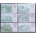 GB QEII - FULL SET OF SIX ROYAL MAIL BOOKLETS DEPICTING INDUSTRIAL ARCHAEOLOGY - COMPLETE