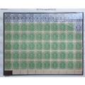 TRANSVAAL - 1896-97 DEFIN ISSUE - 1/2d GREEN WITH `DISSELBOOM` - MARGINAL BLOCK OF 49 - UNUSED