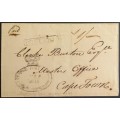Postal History - 1841 Cover to Cape Town with COGH Date Stamp