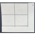 RHODESIA - 1966-70 DEFIN ISSUE (MARDON) - 1d BUFFALO (2nd PRINTING) - CONTROL BLOCK OF 4 `2B` - MNH