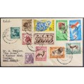 UNION - 1961 DEFIN ISSUE `DECIMAL` - PART SET ON PRIVATE FDC