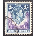 NORTHERN RHODESIA - 1938 DEFIN ISSUE `KGVI` - 3/- VIOLET/BLUE - SINGLE - USED