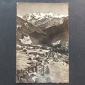 VINTAGE POSTCARD FROM SWITZERLAND TO ENGLAND - POSTED 1950 WITH CLEAR POSTMARK