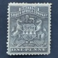 BSAC - 1892 Defin Issue - 1d Grey-black (shade) - Single - Unused