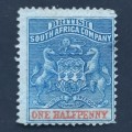 BSAC - 1892-94 Defin Issue - 1/2d Dull Blue & Vermillion - Single - Unused