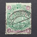 BSAC - 1896-97 Defin Issue - 3/- Green & Mauve on Blue - Single - Used