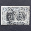 BSAC - 1910-16 Defin Issue `Double Heads` - 2d Black (perf 15) - Single - Used