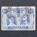 BSAC - 1910-16 Defin Issue `Double Heads` - 2,5d Blue (perf 15) -Single- Used