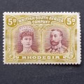 BSAC - 1910-16 Defin Issue `Double Heads` - 5d Brown & Olive - Single - Used