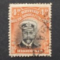 BSAC - 1913-22 Defin Issue `Admiral` - 4d Black/Red (Die I) - Single - Used