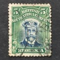 BSAC - 1913-22 Defin Issue `Admiral` - 5/- Blue/Green (Die II) - Single - Used