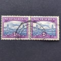 **R1 START** UNION - 1950  REDUCED SIZE `UNION BUILDINGS` - 2d - 3 x PAIRS - USED