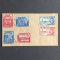 `Rarely Seen` - 1946 Victory Issues on a single private cover with Aden postmark