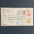 BARBADOS - 1946 POSTAL HISTORY - PRIVATE REGISTERED LETTER TO UK (REDIRECTED)