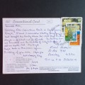 Brazil - Postcard from Rio de Janeiro, Brazil to Anerley, South Africa