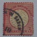 Germany - 1872 Arms embossed (type A) - 3k Red - Single - Used